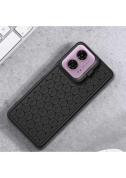 Motorola Moto E14 4G/G04 4G/G04S 4G/G24 4g Kılıf Tpu Telefon Kılıfı Isı Dağıtıcı Lens Çerçevesi Destek Ayağı-Siyah (Yurt Dışından) indirimleri