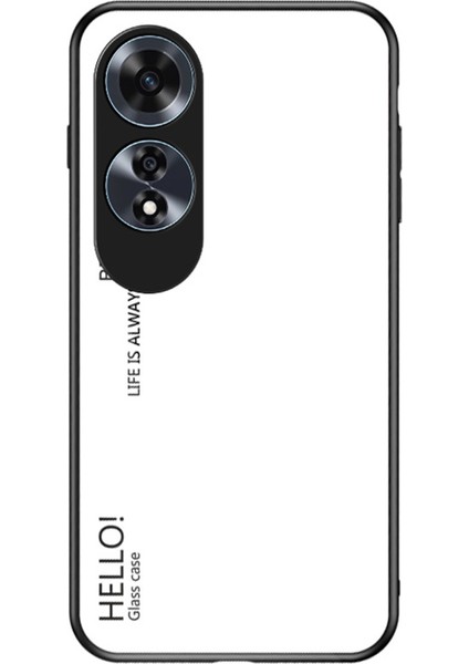 Oppo A60 4g Kılıf Temperli Cam+Pc+Tpu Telefon Kılıfı-Beyaz (Yurt Dışından)