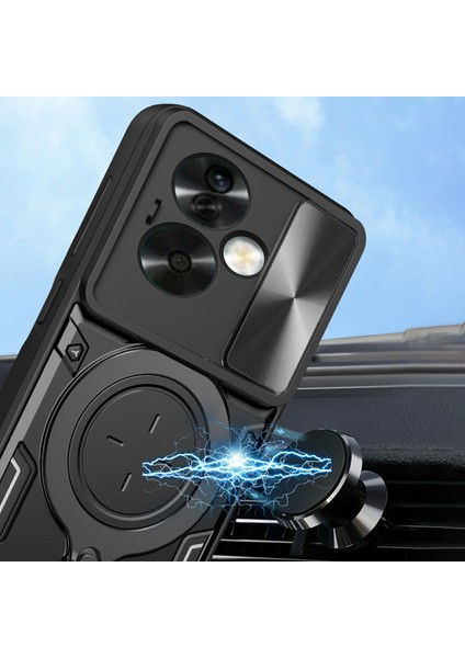 Oppo A79 5g/a2 5g Kılıf Kayar Camshield Tpu+Pc Darbeye Dayanıklı Telefon Kılıfı Kickstand Ile-Pembe (Yurt Dışından) indirimleri