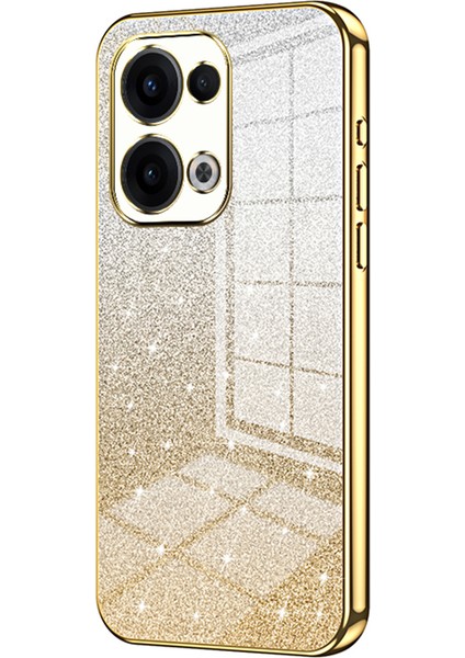 Oppo RENO13 5g(Global)Kılıf Galvanik Degrade Parıltılı Tpu Telefon Kılıfı-Altın (Yurt Dışından)