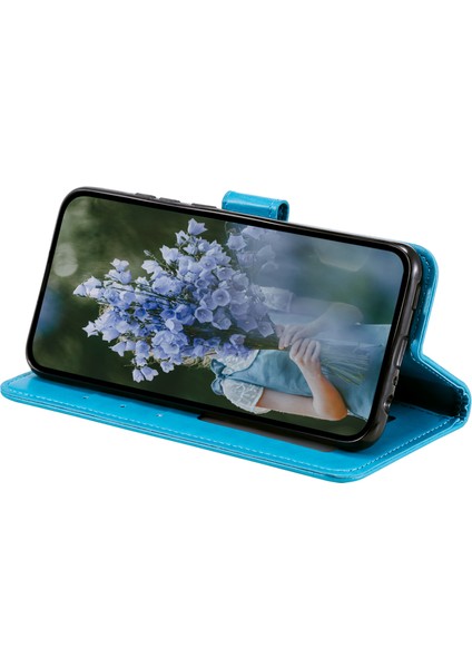 Oppo A58 5g Için Cep Telefonu Kılıfı, Baskılı Mandala Çiçek Desenli Cüzdan Standlı Telefon Kılıfı Kayışlı-Mavi (Yurt Dışından) modelleri