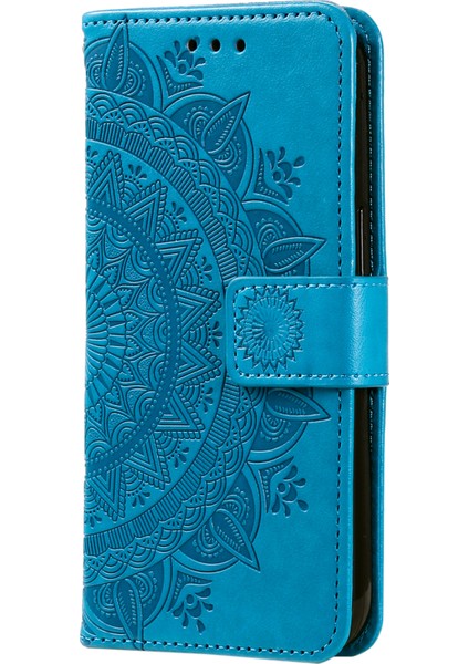 Oppo A58 5g Için Cep Telefonu Kılıfı, Baskılı Mandala Çiçek Desenli Cüzdan Standlı Telefon Kılıfı Kayışlı-Mavi (Yurt Dışından) indirimleri