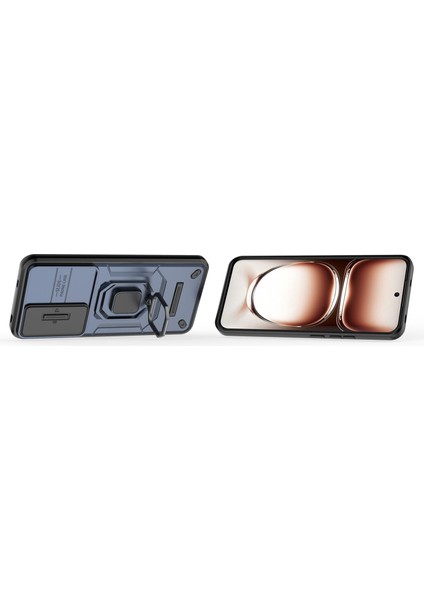 Oppo RENO12 5g (Global) Kılıf Kickstand Pc + Tpu Telefon Kabuğu Lens Kapağı ile - Mavi (Yurt Dışından) fırsatları