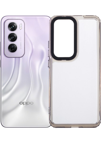 Oppo RENO12 Pro 5g (Global) Şeffaf Telefon Kılıfı Pc + Tpu Hibrit Arka Kapak - Şeffaf Siyah (Yurt Dışından)