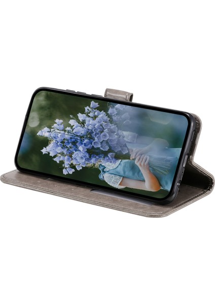 Oppo A58 5g Için Cep Telefonu Kılıfı, Baskılı Mandala Çiçek Desenli Cüzdan Standlı Telefon Kılıfı Askılı-Gri (Yurt Dışından) modelleri