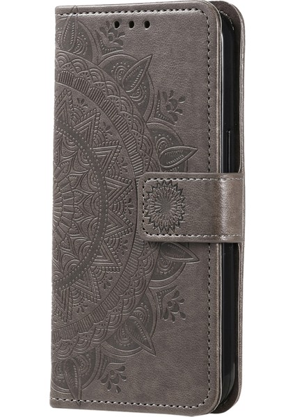 Oppo A58 5g Için Cep Telefonu Kılıfı, Baskılı Mandala Çiçek Desenli Cüzdan Standlı Telefon Kılıfı Askılı-Gri (Yurt Dışından) indirimleri