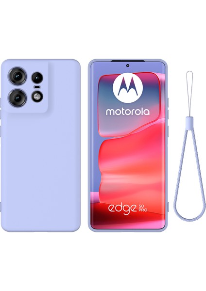 Motorola Edge 50 Pro 5g Kılıf Yumuşak Sıvı Silikon Telefon Kılıfı Cep Telefonu Aksesuarları -Mor (Yurt Dışından)