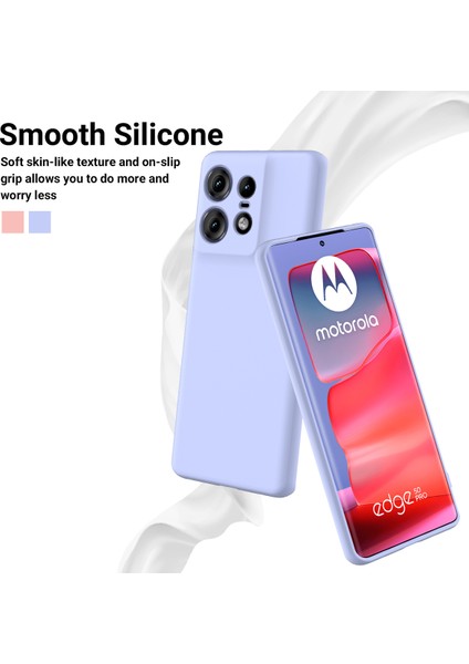 Motorola Edge 50 Pro 5g Kılıf Yumuşak Sıvı Silikon Telefon Kılıfı Cep Telefonu Aksesuarları -Mor (Yurt Dışından) modelleri