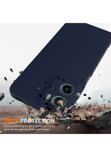 Motorola Moto E15 4g/motorola Moto G05 4g Kılıf Magsafe Düşmeye Karşı Dayanıklı Sıvı Silikon Telefon Kılıfı ile Uyumlu-Koyu Mavi (Yurt Dışından) fiyatları