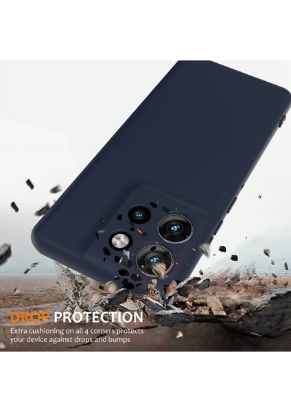 Motorola Edge 50 Neo 5g/moto S50 5g/thinkphone 25 5g Için Sıvı Silikon Kılıf, Kordonlu Magsafe Telefon Kılıfı ile Uyumlu-Koyu Mavi (Yurt Dışından) modelleri