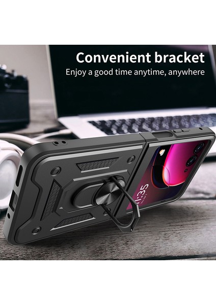 Motorola Razr 40 Ultra 5g Kılıf Pc+Tpu Telefon Kılıfı Kickstand Telefon Kabuğu-Gümüş (Yurt Dışından) indirimleri