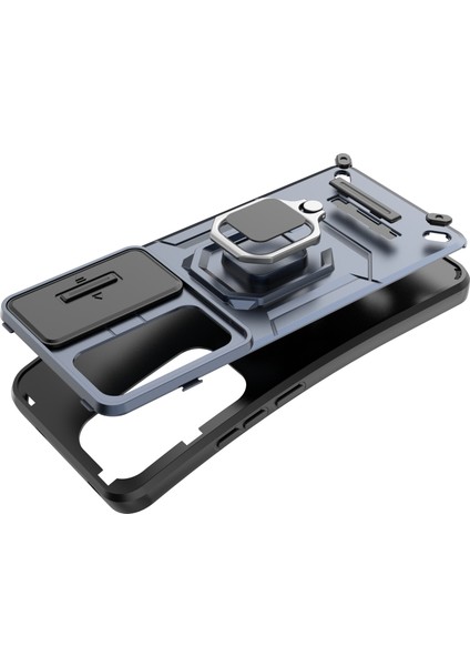 Oppo RENO12 5g (Global) Kılıf Kickstand Pc + Tpu Telefon Kabuğu Lens Kapağı ile - Mor (Yurt Dışından) fiyatları