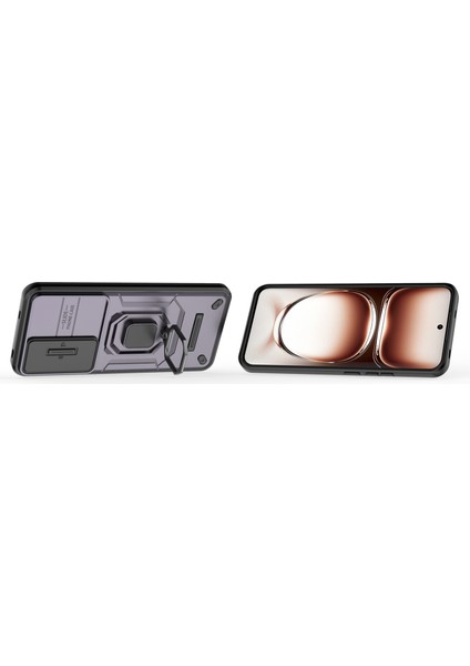 Oppo RENO12 5g (Global) Kılıf Kickstand Pc + Tpu Telefon Kabuğu Lens Kapağı ile - Mor (Yurt Dışından) fırsatları