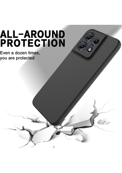Motorola Edge 50 Pro 5g Kılıf Yumuşak Sıvı Silikon Telefon Kılıfı Cep Telefonu Aksesuarları -Siyah (Yurt Dışından) modelleri