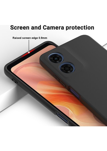 Motorola Moto G04S 4G/G04 4g Kılıf Sıvı Silikon Çizilmeye Dayanıklı Koruyucu Kabuk ve Kullanışlı Kayış-Siyah (Yurt Dışından) fırsatları