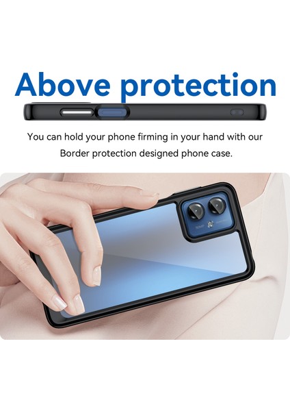 Motorola Moto G14 4g Tpu+Akrilik Cep Telefonu Kılıfı Düşmeye Dayanıklı Arka Kapak-Siyah (Yurt Dışından) fırsatları