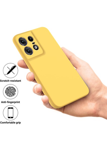 Motorola Edge 50 Pro 5g Kılıf Yumuşak Sıvı Silikon Telefon Kılıfı Cep Telefonu Aksesuarları -Sarı (Yurt Dışından) indirimleri