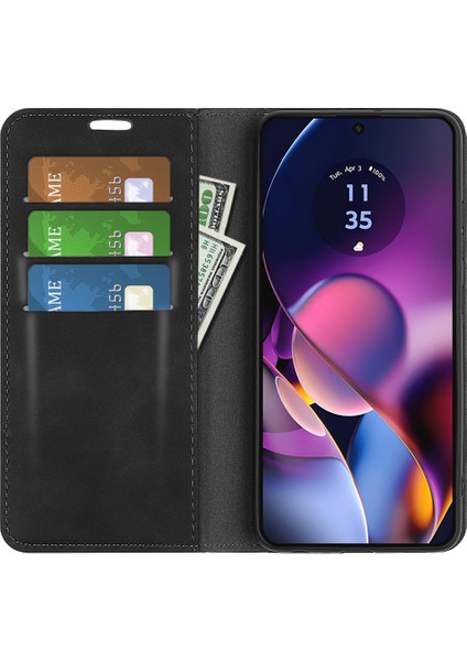 Motorola Moto G54 5g Telefon Kılıfı Cüzdan Standı Pu Deri Cilt Dokunuşlu Cep Telefonu Kılıfı-Siyah (Yurt Dışından) fiyatları