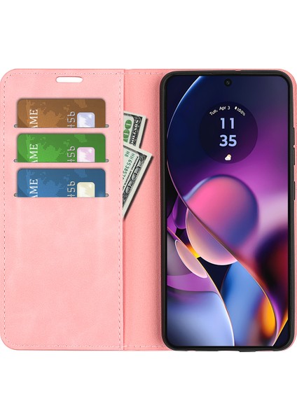 Motorola Moto G54 5g Telefon Kılıfı Cüzdan Standı Pu Deri Cilt-Dokunmatik Cep Telefonu Kapağı-Pembe (Yurt Dışından) fiyatları