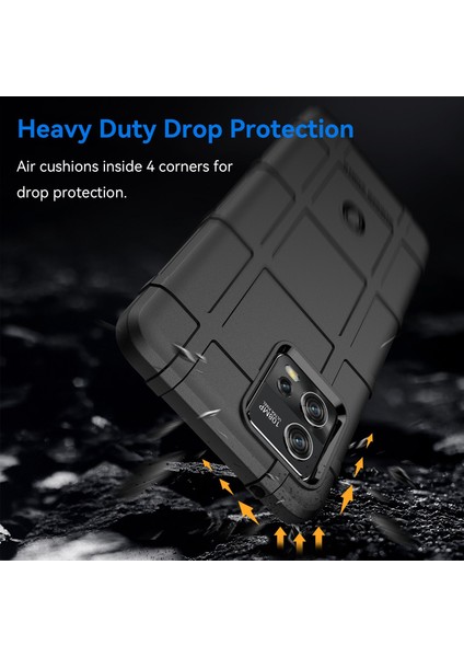 Motorola Moto G72 4g Çizilmez Sağlam Kare Izgara Doku Tpu Kapak Koruyucu Telefon Kılıfı-Siyah (Yurt Dışından) modelleri