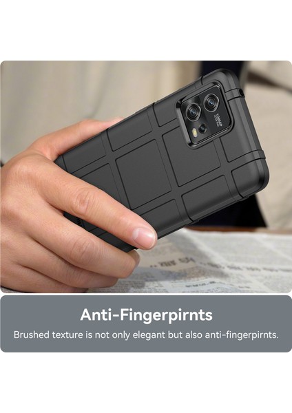 Motorola Moto G72 4g Çizilmez Sağlam Kare Izgara Doku Tpu Kapak Koruyucu Telefon Kılıfı-Siyah (Yurt Dışından) indirimleri