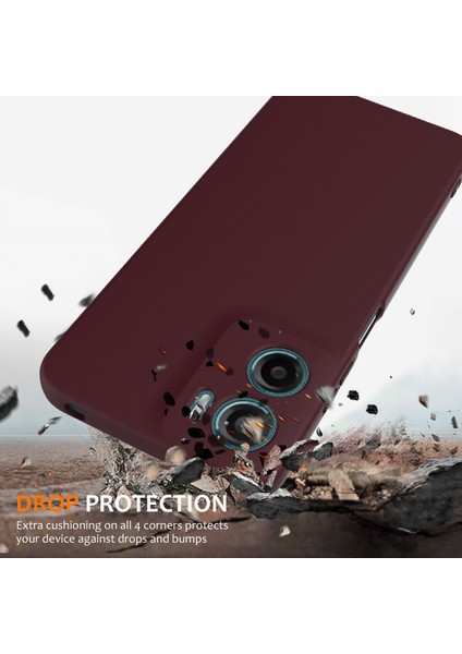 Motorola Moto E15 4g/motorola Moto G05 4g Kılıf Magsafe Anti-Düşme Sıvı Silikon Telefon Kılıfı ile Uyumlu-Şarap Kırmızısı (Yurt Dışından) fiyatları