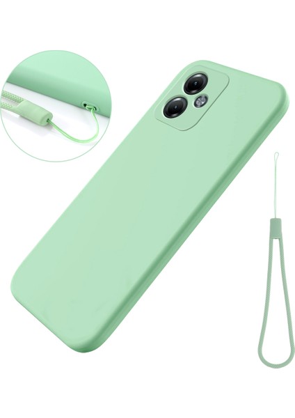 Motorola Moto G14 4g Kılıf Darbeye Dayanıklı Sıvı Silikon Cep Telefonu Kabuk Kapağı-Yeşil (Yurt Dışından)