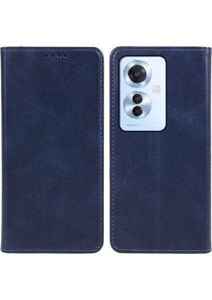 Oppo RENO11 F 5g Kılıf Cüzdan Deri Telefon Kılıfı Manyetik Otomatik Kapanma-Mavi (Yurt Dışından)
