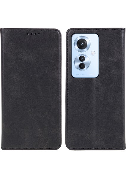 Oppo RENO11 F 5g Kılıf Cüzdan Deri Telefon Kılıfı Manyetik Otomatik Kapanma-Siyah (Yurt Dışından)