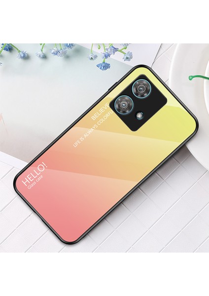 Motorola Edge 40 Neo 5g Temperli Cam + Pc + Tpu Telefon Kılıfı Düşmeye Lı Kapak - Gradyan Sarı (Yurt Dışından) indirimleri