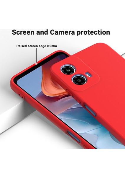 Motorola Moto G45 5g Kılıf Sıvı Silikon Çizilmez Telefon Kılıfı El Askısı Ile-Kırmızı (Yurt Dışından) fırsatları