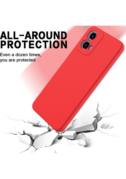 Motorola Moto G45 5g Kılıf Sıvı Silikon Çizilmez Telefon Kılıfı El Askısı Ile-Kırmızı (Yurt Dışından) indirimleri
