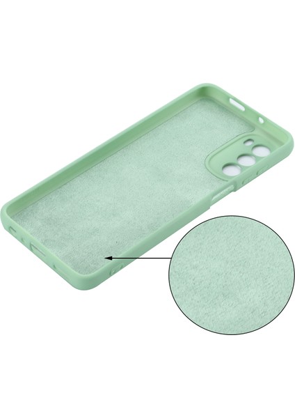 Motorola Moto G62 5g Sıvı Silikon Darbeye Dayanıklı Koruyucu Telefon Kılıfı Yumuşak Elyaf Astarlı Çizilmez Kılıf Kayışlı-Yeşil (Yurt Dışından) fırsatları