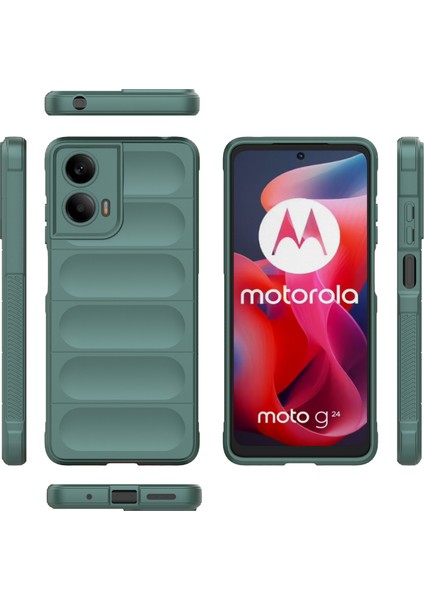 Motorola Moto G24 4G/E14 4g Kılıf Düşmeye Karşı Yumuşak Tpu Sağlam Telefon Arka Kapağı-Yeşil (Yurt Dışından) indirimleri