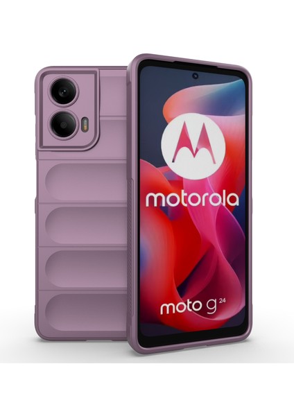 Motorola Moto G24 4G/E14 4g Kılıf Düşmeye Karşı Yumuşak Tpu Sağlam Telefon Arka Kapağı-Açık Mor (Yurt Dışından)