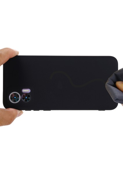 Motorola Edge 30 Neo 5g/edge 30 Lite Çizilmez Sıvı Silikon Cep Telefonu Kılıfı Darbeye Dayanıklı Koruyucu Kılıf Kayışlı-Siyah (Yurt Dışından) modelleri
