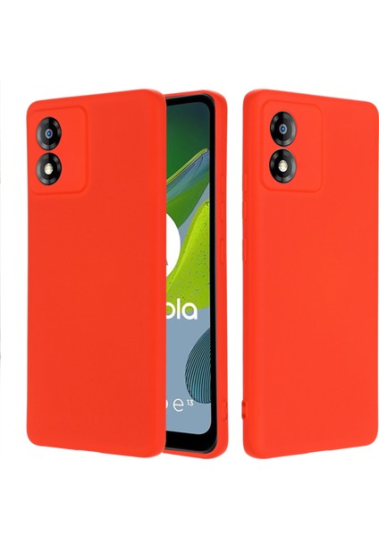 Motorola Moto E13 4g Anti-Toz Telefon Kılıfı Sıvı Silikon Yumuşak Astar Telefon Kılıfı Kılıfı Kayışlı-Kırmızı (Yurt Dışından) fiyatları