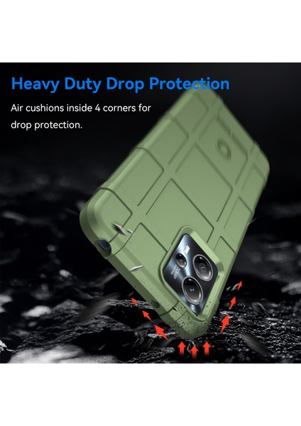 Motorola Moto G13 4G/G23 4g Darbeye Dayanıklı Yumuşak Tpu Telefon Kılıfı Sağlam Kare Izgara Doku Telefon Koruyucu-Yeşil (Yurt Dışından) fırsatları