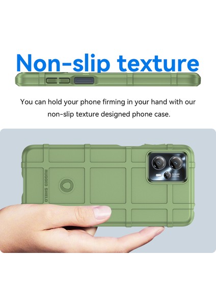 Motorola Moto G13 4G/G23 4g Darbeye Dayanıklı Yumuşak Tpu Telefon Kılıfı Sağlam Kare Izgara Doku Telefon Koruyucu-Yeşil (Yurt Dışından) indirimleri