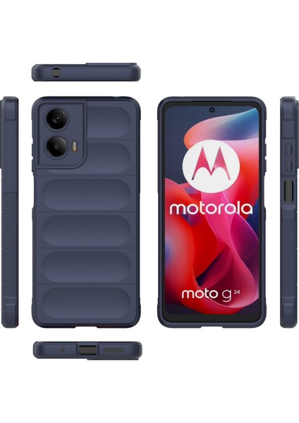 Motorola Moto G24 4G/E14 4g Kılıf Düşmeye Karşı Yumuşak Tpu Sağlam Telefon Arka Kapağı-Koyu Mavi (Yurt Dışından) modelleri