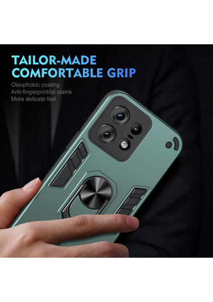 Motorola Edge 50 Pro 5g Kılıf Pc+Tpu Drop Defend Telefon Kılıfı Halkalı Ayaklık-Yeşil (Yurt Dışından) indirimleri