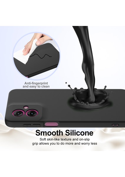 Motorola Moto G55 5g Kılıfı Magsafe Anti-Düşme Sıvı Silikon Telefon Kılıfı ile Uyumlu-Siyah (Yurt Dışından) indirimleri
