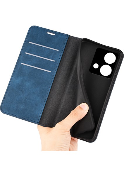 Motorola Moto G84 5g Telefon Kılıfı Manyetik Kapatma Pu Deri Stand Telefon Kılıfı-Mavi (Yurt Dışından) indirimleri