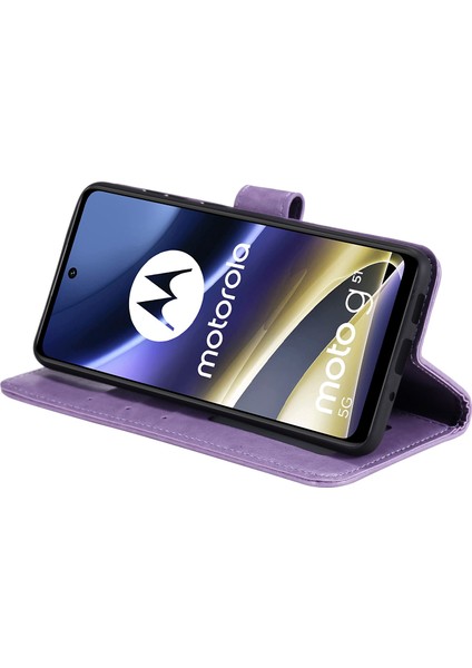 Motorola Moto G51 5g Için Mandala Çiçek Baskılı Telefon Kılıfı, Pu Deri Darbeye Dayanıklı Cüzdan Kılıf Standı Kabuk Bilek Kayışı Ile-Mor (Yurt Dışından) indirimleri