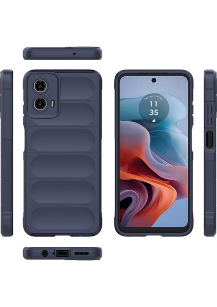 Motorola Moto G45 5G/G34 5g Telefon Kılıfı Tpu Düşme Koruması Sağlam Tasarım Kabuk-Koyu Mavi (Yurt Dışından) modelleri