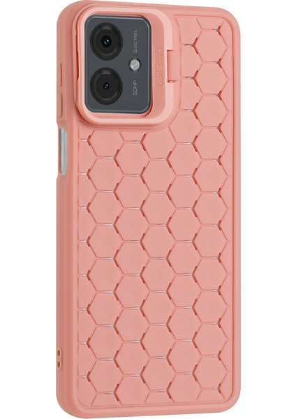 Motorola Moto G14 4g Kılıf Isı Dağılımı Tpu Telefon Kılıfı Lens Çerçevesi Ayaklık-Pembe (Yurt Dışından)