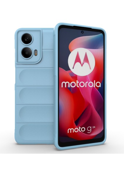 Motorola Moto G24 4G/E14 4g Kılıf Düşmeye Karşı Yumuşak Tpu Sağlam Telefon Arka Kapağı-Bebek Mavisi (Yurt Dışından)