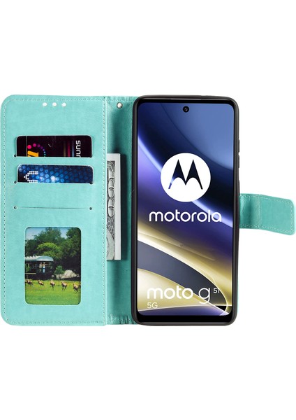 Motorola Moto G51 5g Için Mandala Çiçek Baskılı Telefon Kılıfı, Pu Deri Darbeye Dayanıklı Cüzdan Kılıf Standı Kabuk Bilek Kayışı Ile-Yeşil (Yurt Dışından) fırsatları