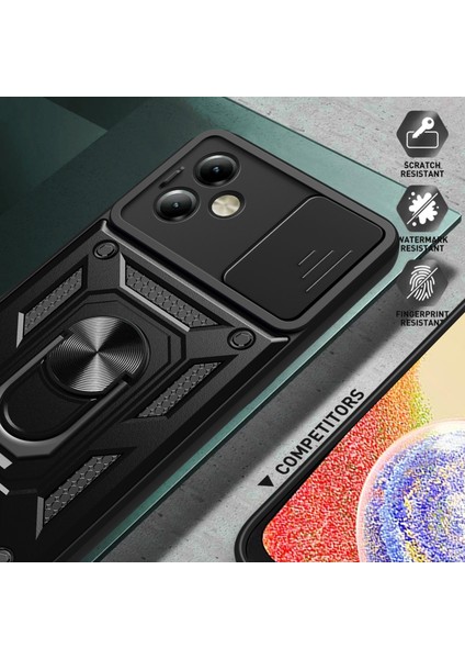 Motorola Moto G14 4g Kapak Sürgülü Lens Kapağı Pc+Tpu Koruyucu Telefon Kılıfı-Gümüş (Yurt Dışından) indirimleri