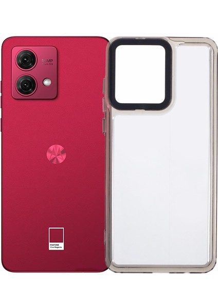 Motorola Moto G84 5g Şeffaf Telefon Kılıfı Pc+Tpu Hibrit Arka Kapak-Şeffaf Siyah (Yurt Dışından)